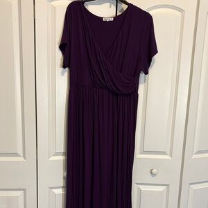 Elegant Deep Purple Maxi Dress